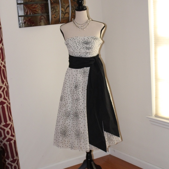 BCBGMAXAZRIA, Tulle Tea Length Midi Dress - Picture 2 of 11